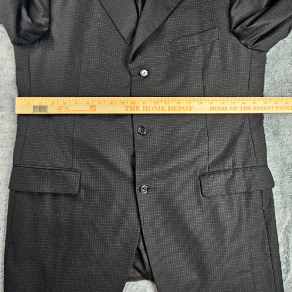 Canali Blazer Mens 44L 100% Wool Sport Coat Jacket Made In Italy Waffle Pattern